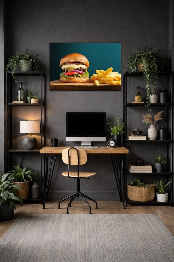 Beef Burger metal poster wall art in Pakistan