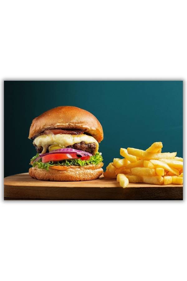 Beef Burger metal poster wall art in Pakistan