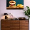 Beef Burger metal poster wall art in Pakistan