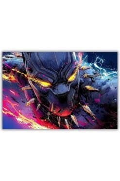Black Panther metal poster wall art in Pakistan