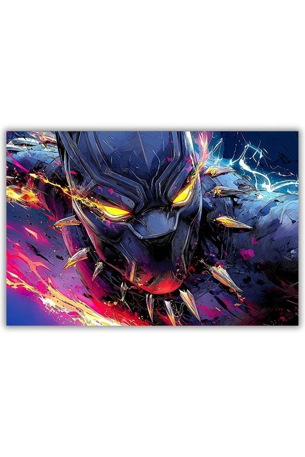 Black Panther metal poster wall art in Pakistan