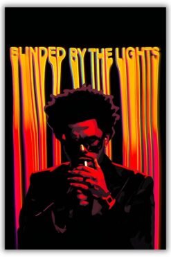 Blinding Lights metal poster wall art in Pakistan