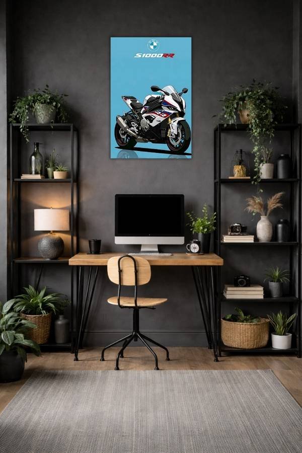 Bmw S1000rr metal poster wall art in Pakistan