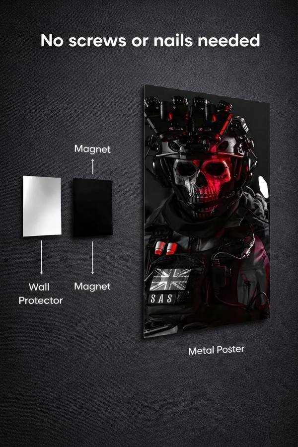 Call Of Duty: Ghost metal poster wall art in Pakistan
