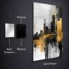 City Black N Gold metal poster wall art in Pakistan