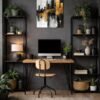City Black N Gold metal poster wall art in Pakistan