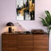 City Black N Gold metal poster wall art in Pakistan