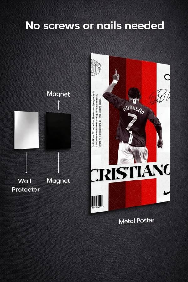 Cristiano metal poster wall art in Pakistan