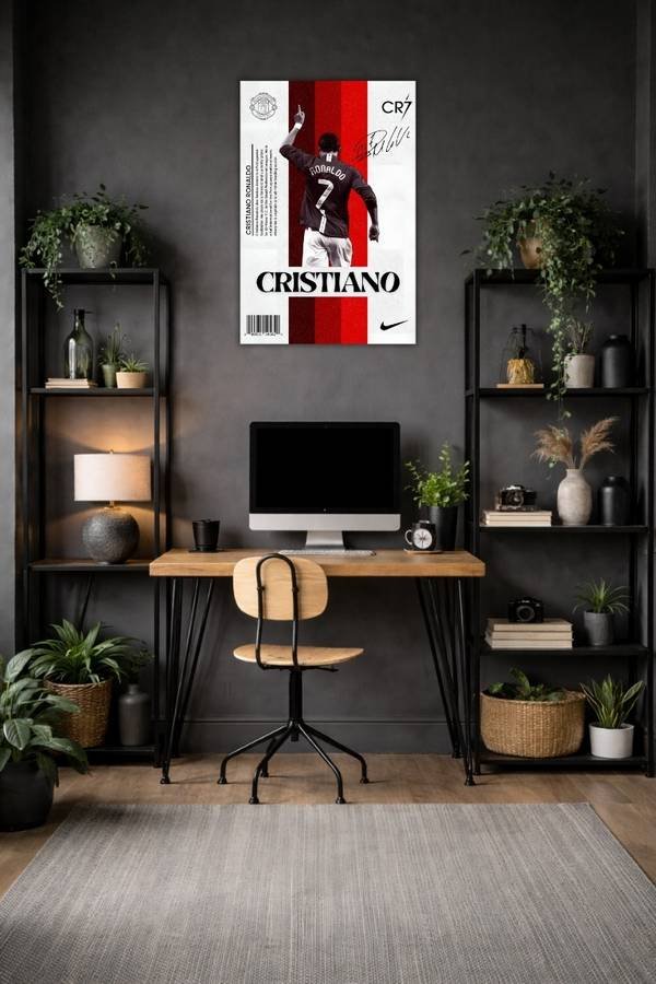 Cristiano metal poster wall art in Pakistan