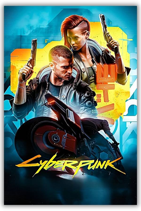 Cyberpunk metal poster wall art in Pakistan