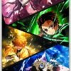 Demon Slayer metal poster wall art in Pakistan