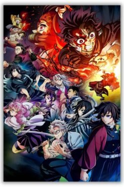 Demon Slayers Hashiras metal poster wall art in Pakistan