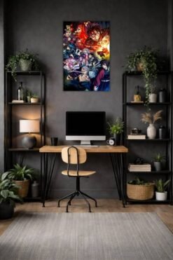 Demon Slayers Hashiras metal poster wall art in Pakistan