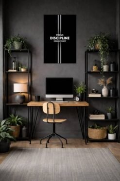 Discipline metal poster wall art in Pakistan