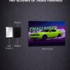 Dodge Challenger metal poster wall art in Pakistan