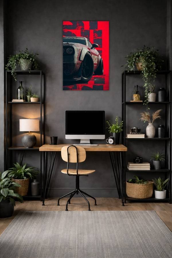 Dodge Challenger Srt Hellcat metal poster wall art in Pakistan