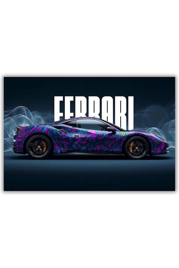 Ferrari 488 Gtb metal poster wall art in Pakistan