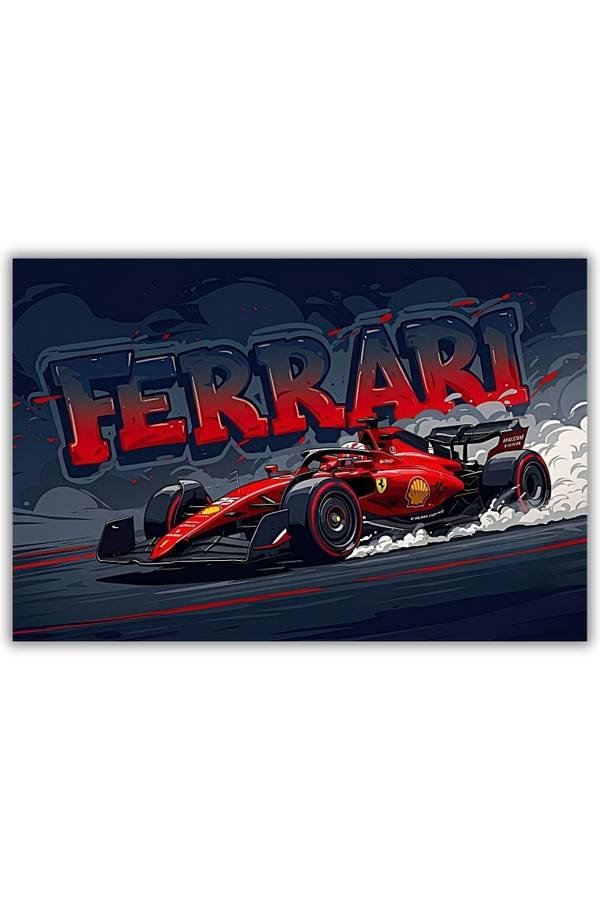 Ferrari F1-75 metal poster wall art in Pakistan