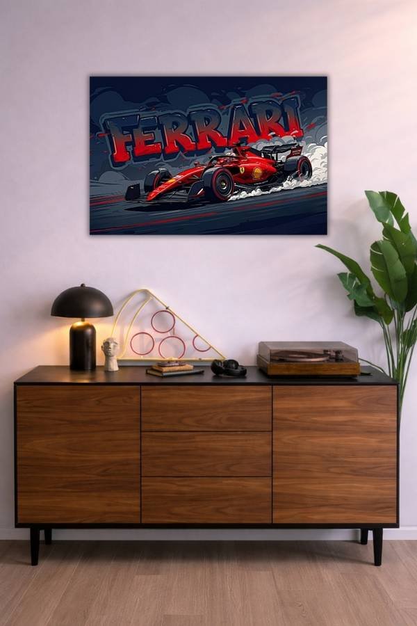 Ferrari F1-75 metal poster wall art in Pakistan