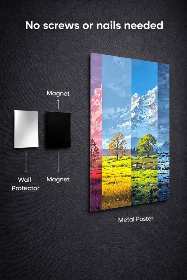 Four Seasons metal poster wall art in Pakistan