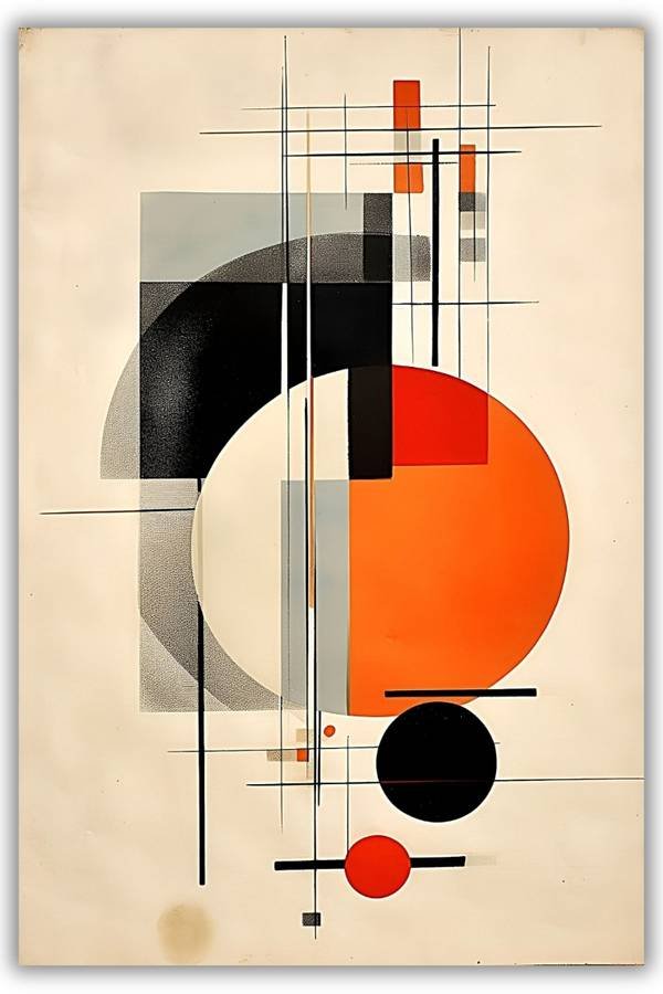 Geometric Abstraction Art metal poster wall art in Pakistan