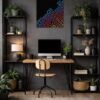 Geometric Maze metal poster wall art in Pakistan