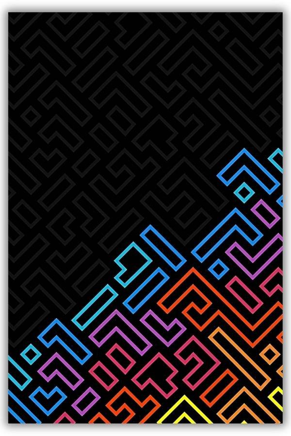 Geometric Maze metal poster wall art in Pakistan