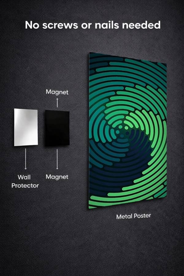 Geometric Pattern metal poster wall art in Pakistan
