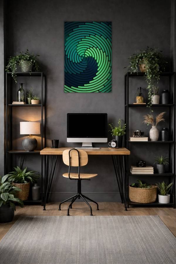Geometric Pattern metal poster wall art in Pakistan