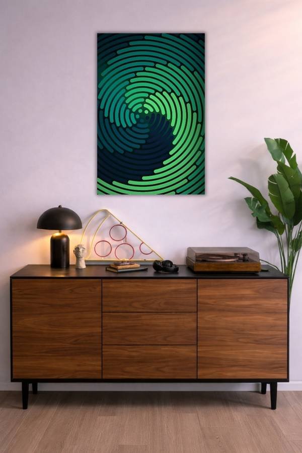 Geometric Pattern metal poster wall art in Pakistan