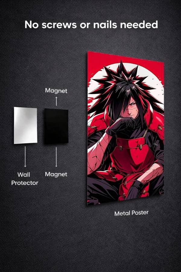 Ghost Of Uchiha metal poster wall art in Pakistan