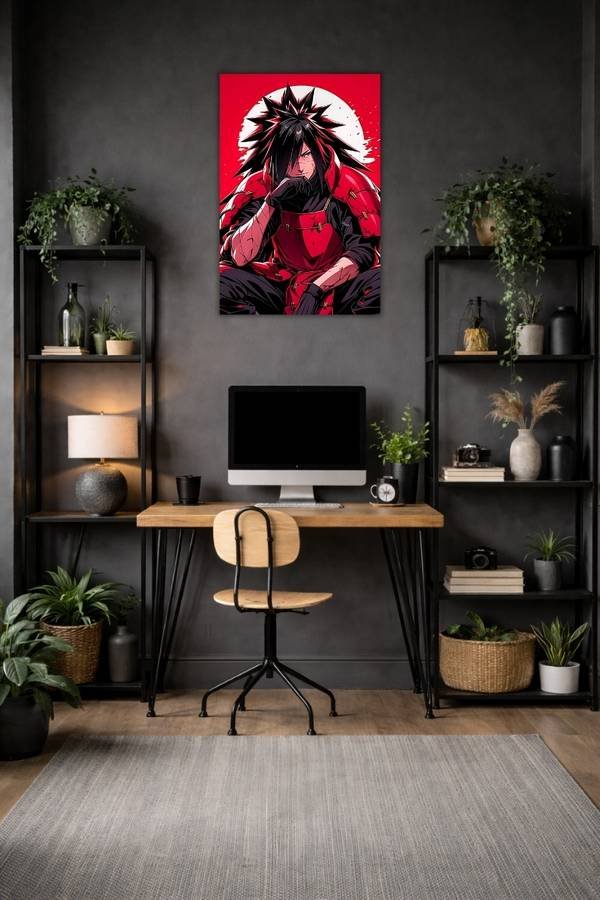 Ghost Of Uchiha metal poster wall art in Pakistan