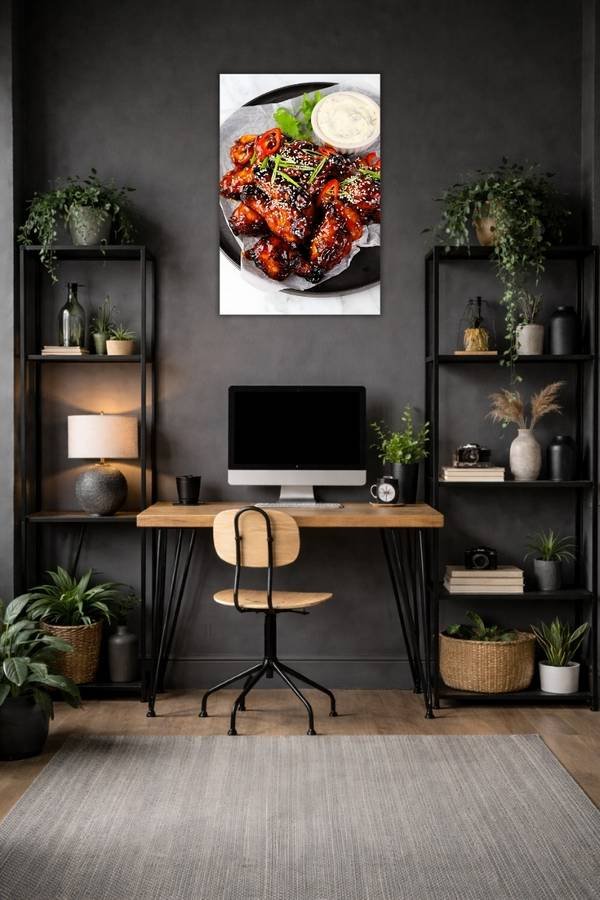 Glazed Chicken Wings metal poster wall art in Pakistan