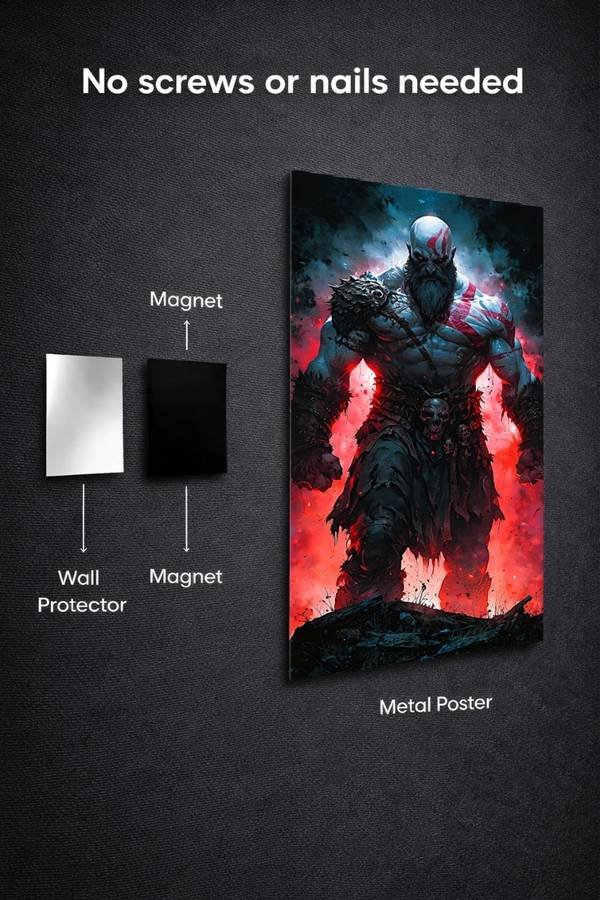 God Of War metal poster wall art in Pakistan