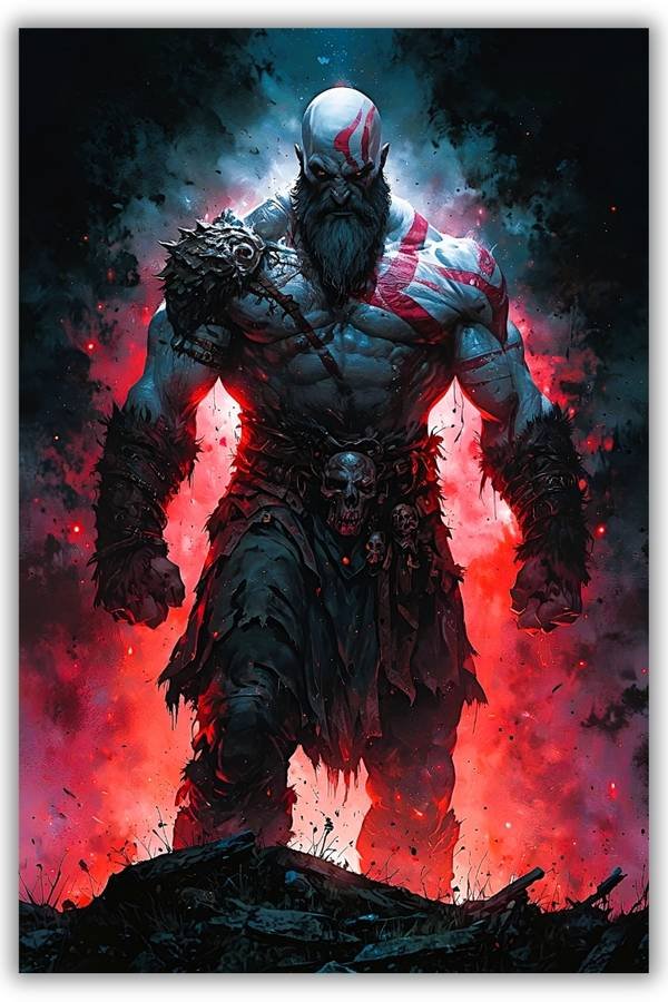 God Of War metal poster wall art in Pakistan