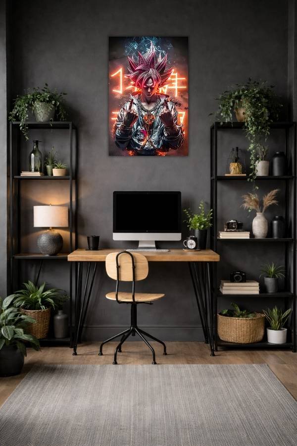 Goku metal poster wall art in Pakistan
