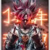 Goku metal poster wall art in Pakistan