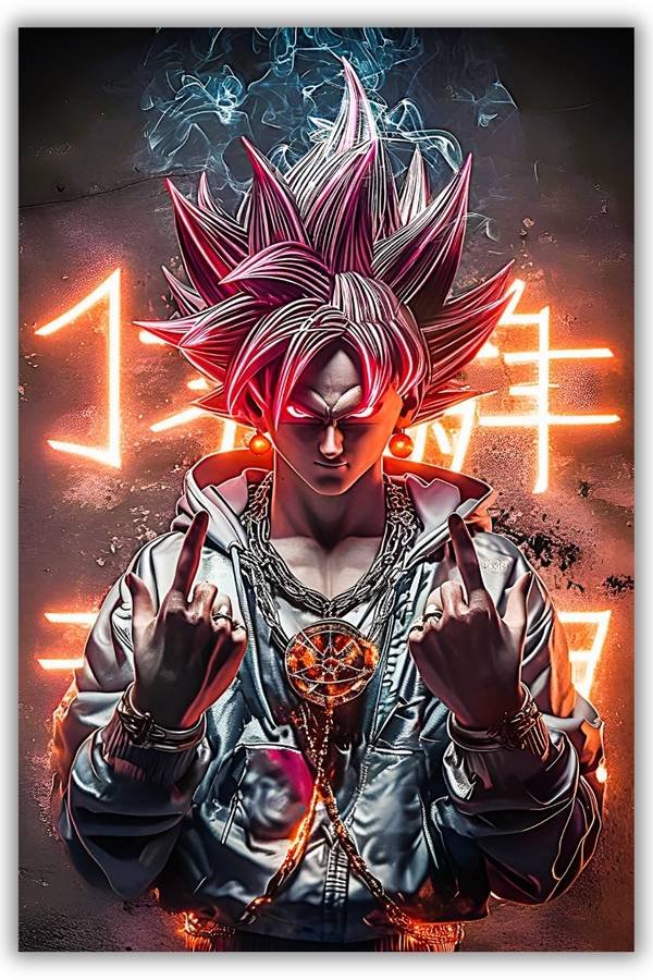 Goku metal poster wall art in Pakistan