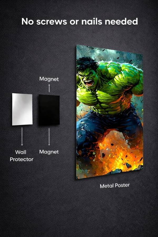 Hulk metal poster wall art in Pakistan
