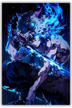 Inosuke Hashibira metal poster wall art in Pakistan
