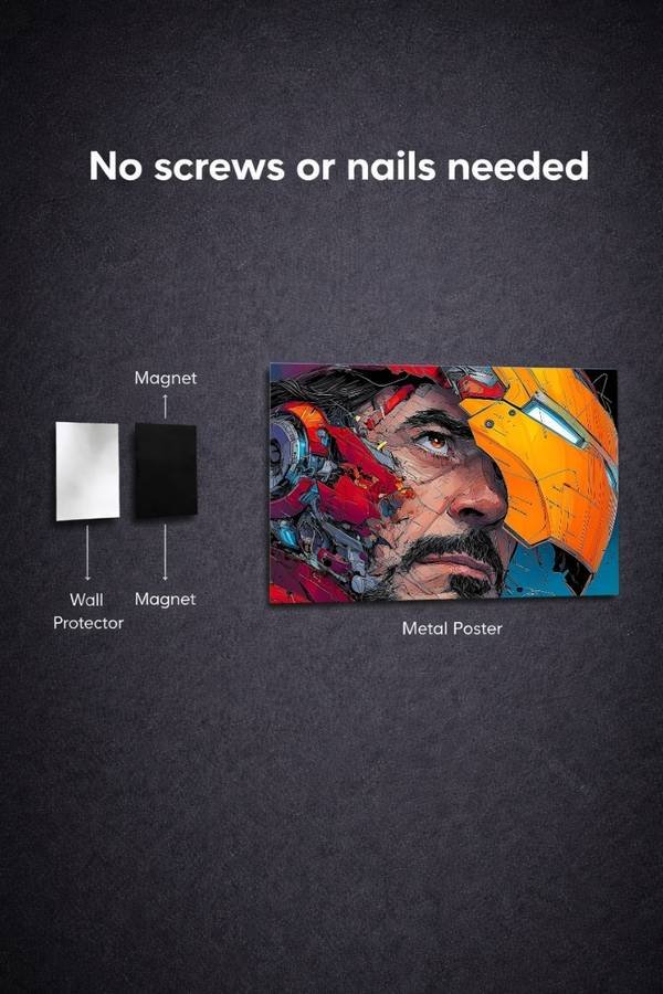 Iron Man metal poster wall art in Pakistan