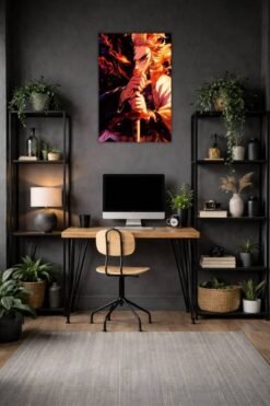 Kyojuro Rengoku metal poster wall art in Pakistan