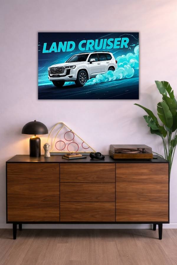 Land Cruiser metal poster wall art in Pakistan