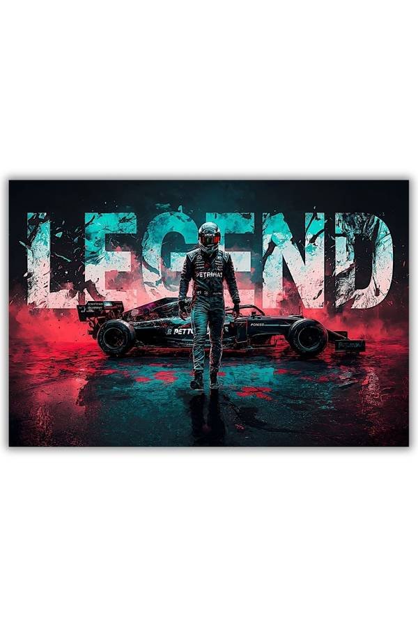 Lewis Hamilton metal poster wall art in Pakistan