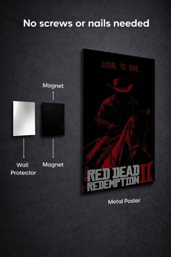 Loyal To One Red Dead Redemption metal poster wall art in Pakistan