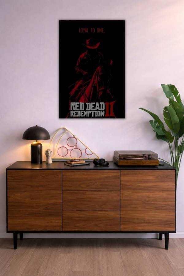 Loyal To One Red Dead Redemption metal poster wall art in Pakistan