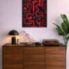 Maze Pattern metal poster wall art in Pakistan