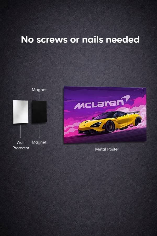 Mclaren P1 metal poster wall art in Pakistan