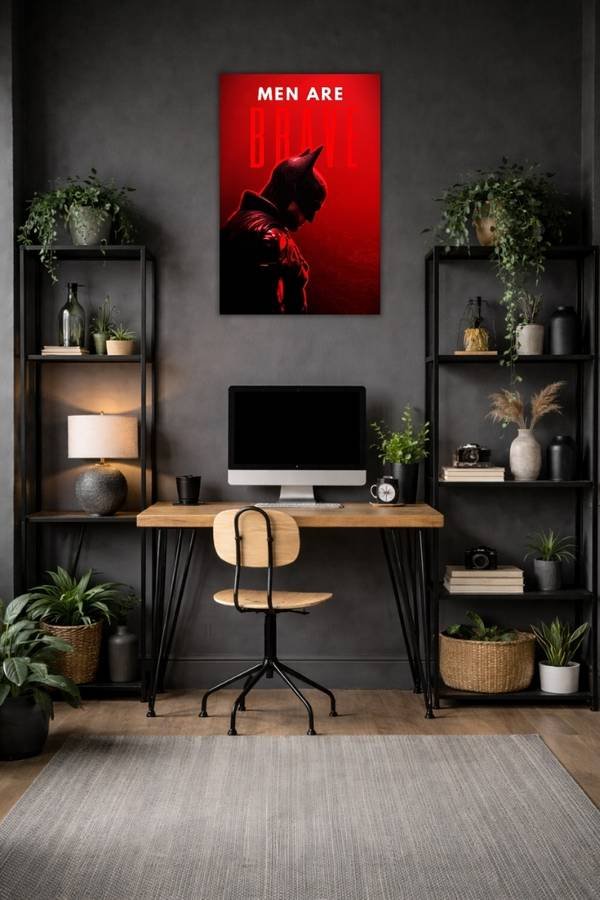 Men Are Brave metal poster wall art in Pakistan
