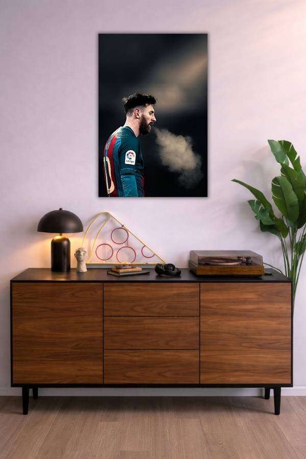 Messi metal poster wall art in Pakistan